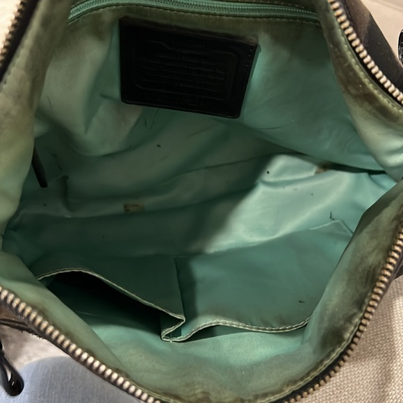 COACH Brown Poppy Metallic Tote 3 Coach Tags - Picture 9 of 10